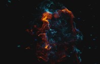 animation logo particules cosmiques nébuleuses
